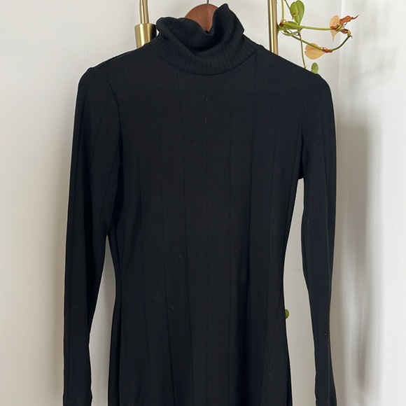 Mango ribbed mock neck mini dress - Picture 2 of 4